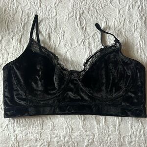 Forever 21 Velvet Balconette Bra